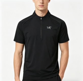 Arcteryx Black Short Sleeve Quarter-Zip T-Shirt view 4
