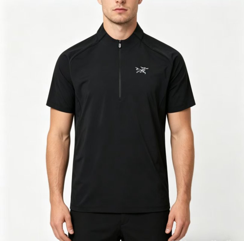 Arcteryx Black Short Sleeve Quarter-Zip T-Shirt view