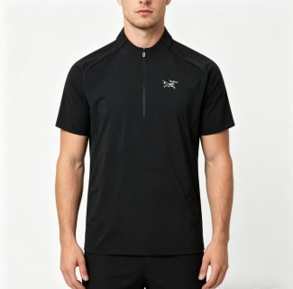 Arcteryx Black Short Sleeve Quarter-Zip T-Shirt view 5