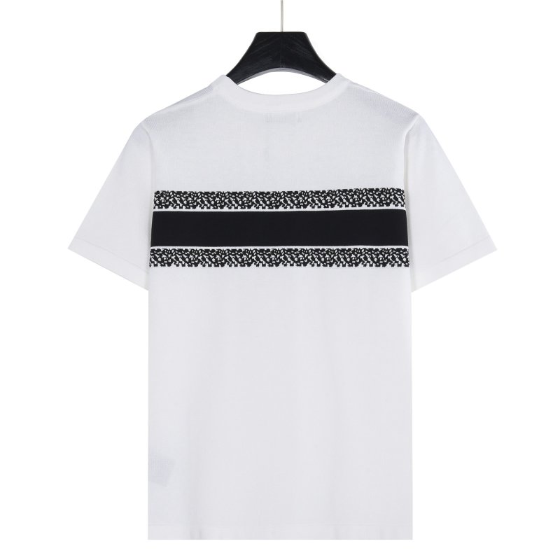 Dior White Monogram Logo Short Sleeve T-Shirt view