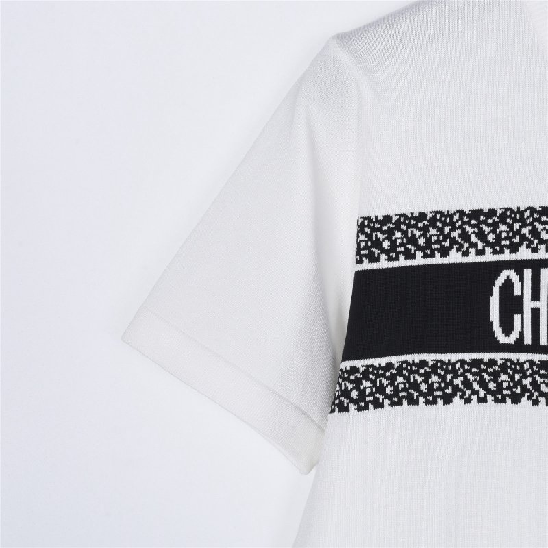 Dior White Monogram Logo Short Sleeve T-Shirt view