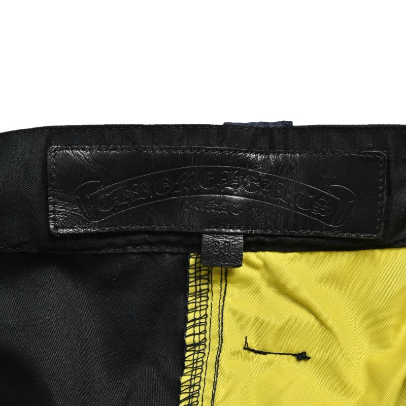 Navy & Black Colorblock Shorts with Gold Chain Belt view