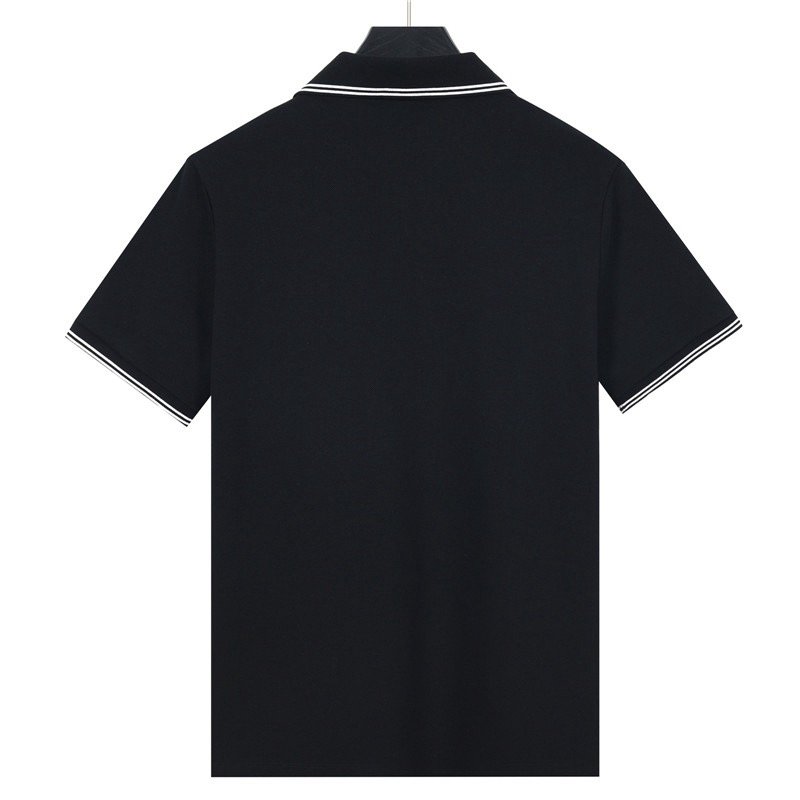 Dior Black Polo Shirt with White Trim view