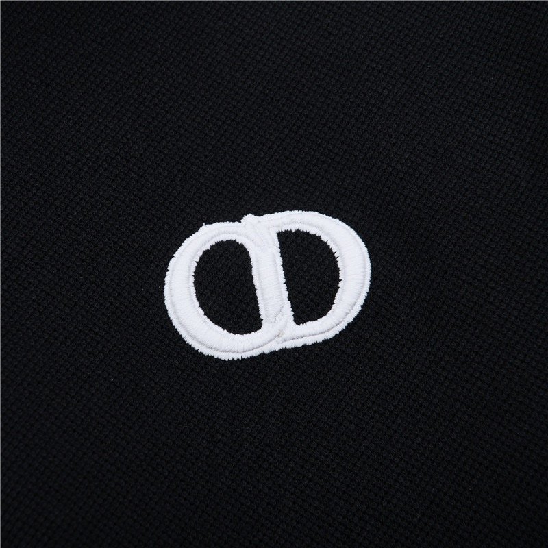 Dior Black Polo Shirt with White Trim view