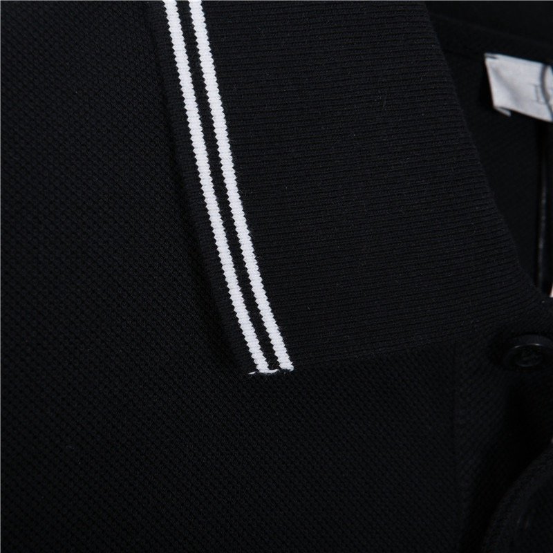 Dior Black Polo Shirt with White Trim view