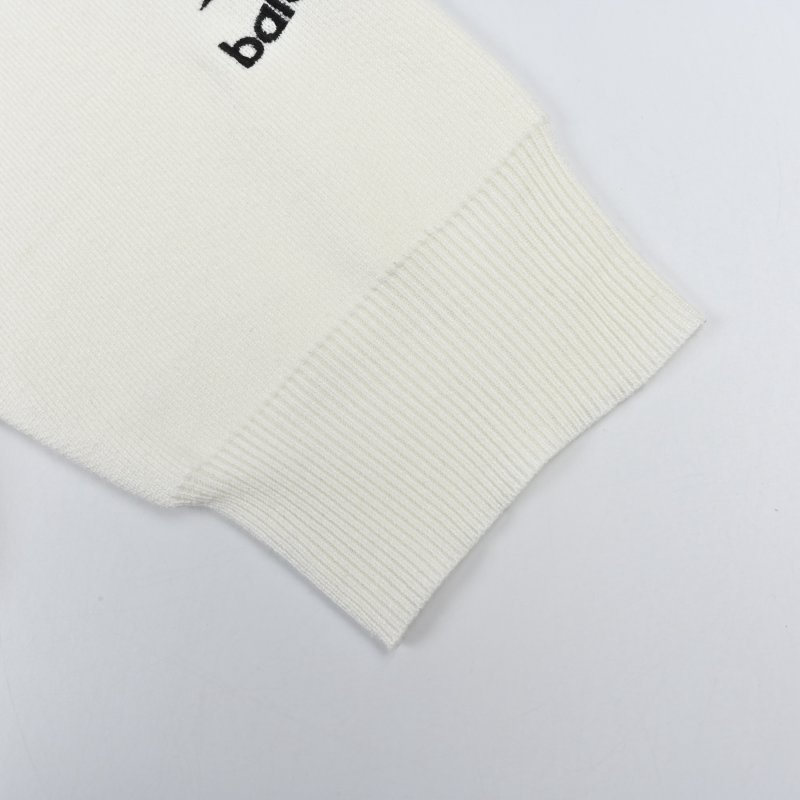 Balenciaga Logo Cream Crewneck Sweatshirt view