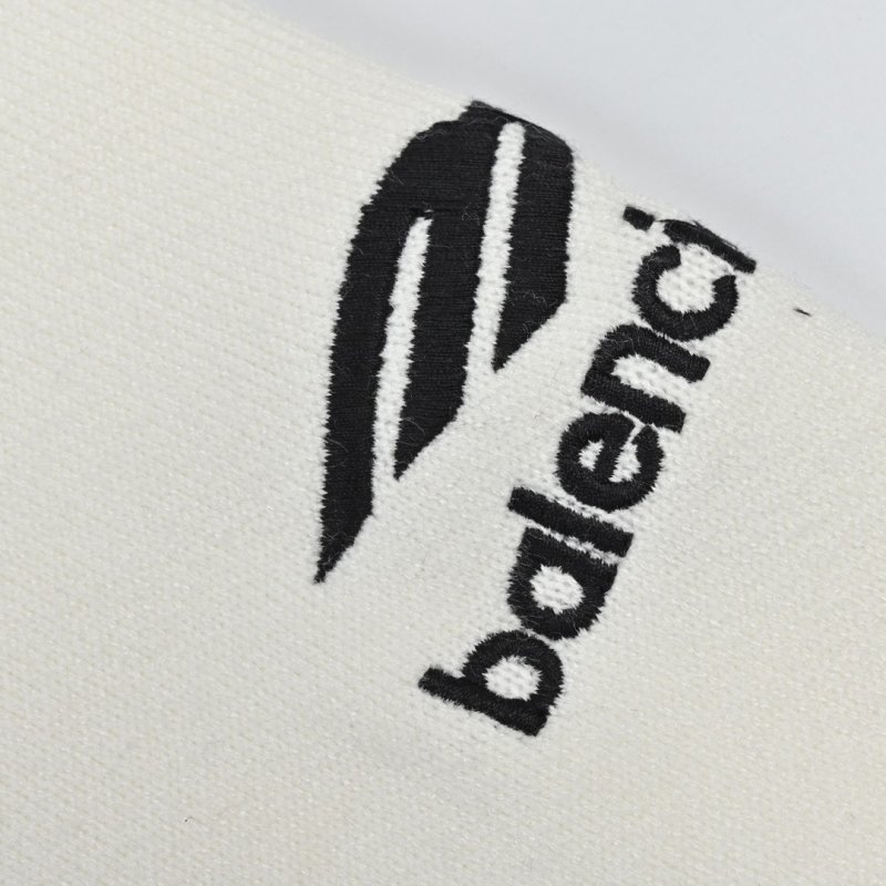 Balenciaga Logo Cream Crewneck Sweatshirt view