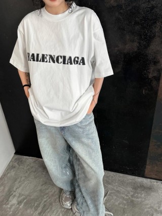 Balenciaga White Logo T-Shirt