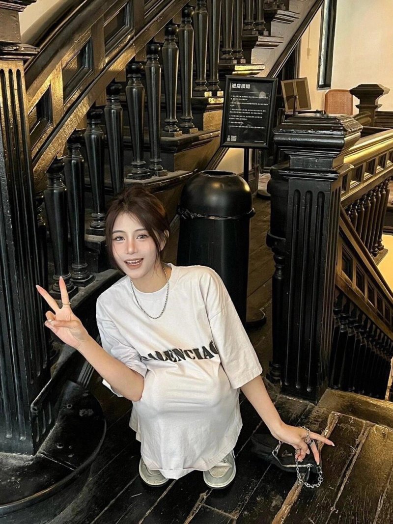 Balenciaga White Logo T-Shirt view