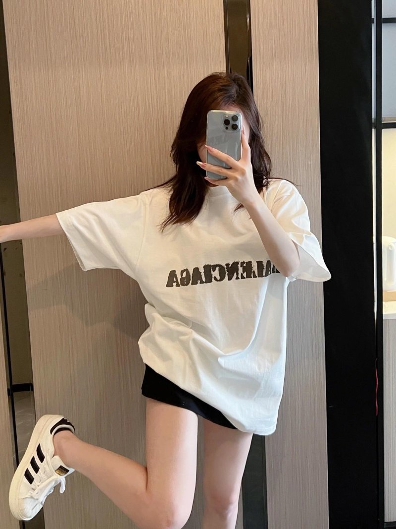 Balenciaga White Logo T-Shirt view