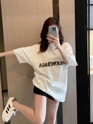 Balenciaga White Logo T-Shirt view 7