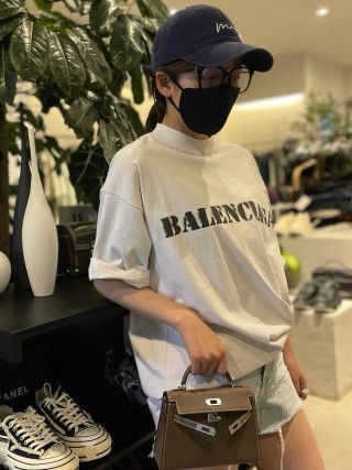 Balenciaga White Logo T-Shirt view 9