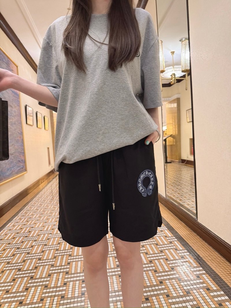 Black Zodiac Embroidered Shorts