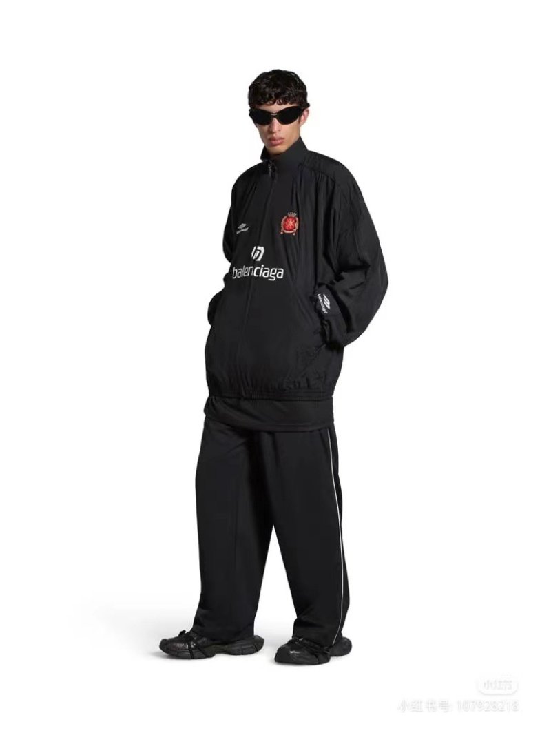 Balenciaga Black Logo Windbreaker Jacket