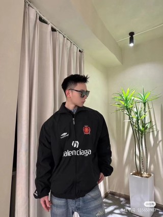 Balenciaga Black Logo Windbreaker Jacket view 2