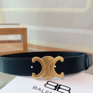 Balenciaga Vintage Arch Buckle Leather Belt Black view 7