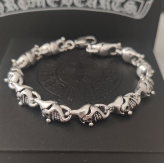 Chrome Hearts Clown Jester Silver Bracelet