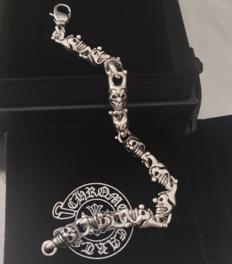 Chrome Hearts Clown Jester Silver Bracelet view