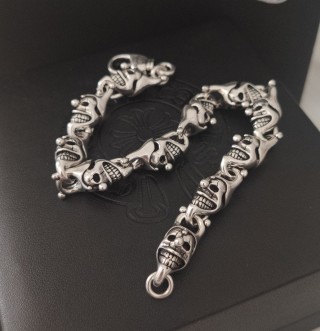 Chrome Hearts Clown Jester Silver Bracelet view 3