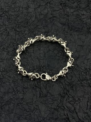 Chrome Hearts Clown Jester Silver Bracelet view 4