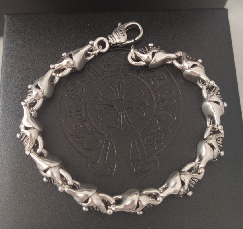 Chrome Hearts Clown Jester Silver Bracelet view