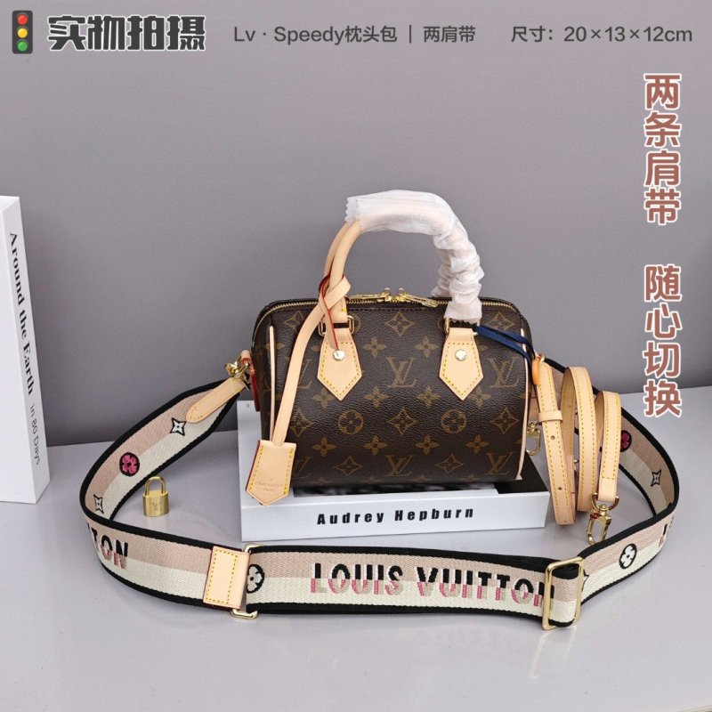 Louis Vuitton Speedy Monogram Canvas Handbag with Adjustable Strap