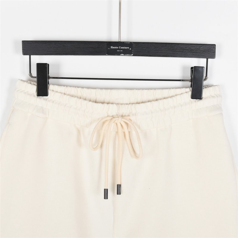 Fendi Cream Mesh Panel Shorts with FF Logo view