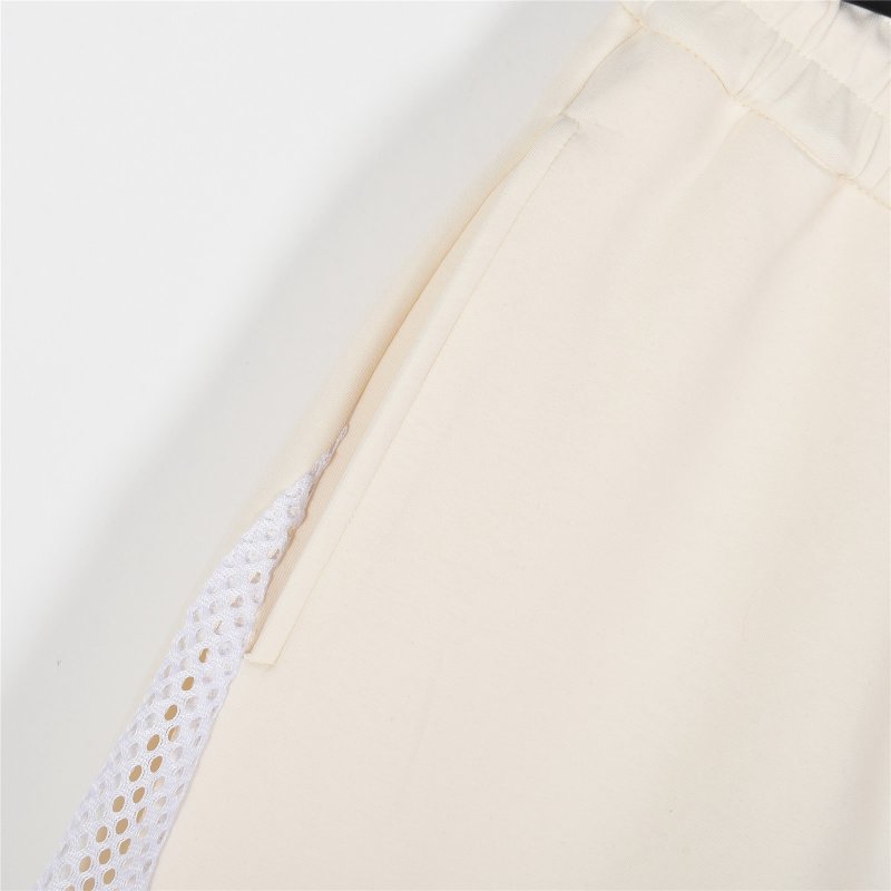 Fendi Cream Mesh Panel Shorts with FF Logo view
