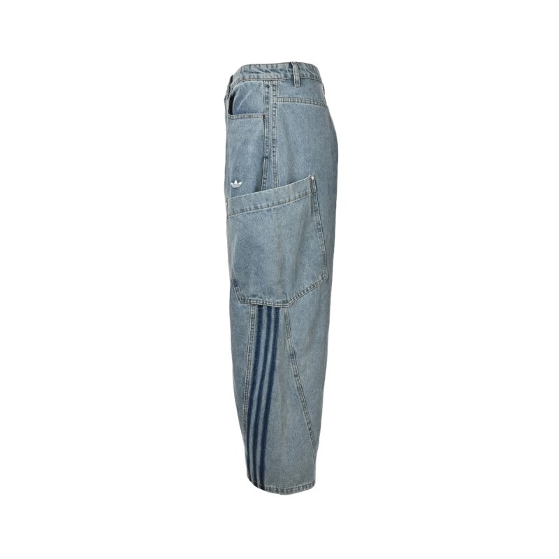 Vintage Wash Cargo Jeans Medium Blue view