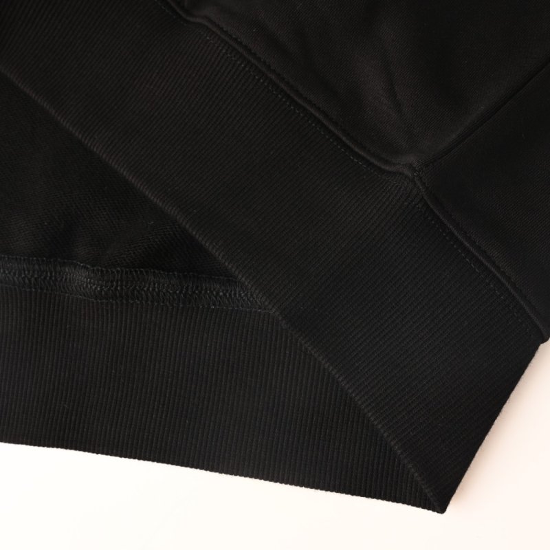 Black Red Checkered Sleeve Hoodie Sweatshirt view