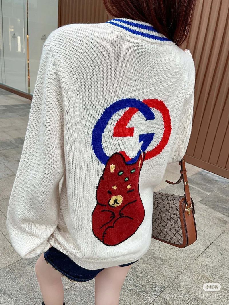 Cream & Royal Blue Stripe Cardigan with Embroidered Logo view