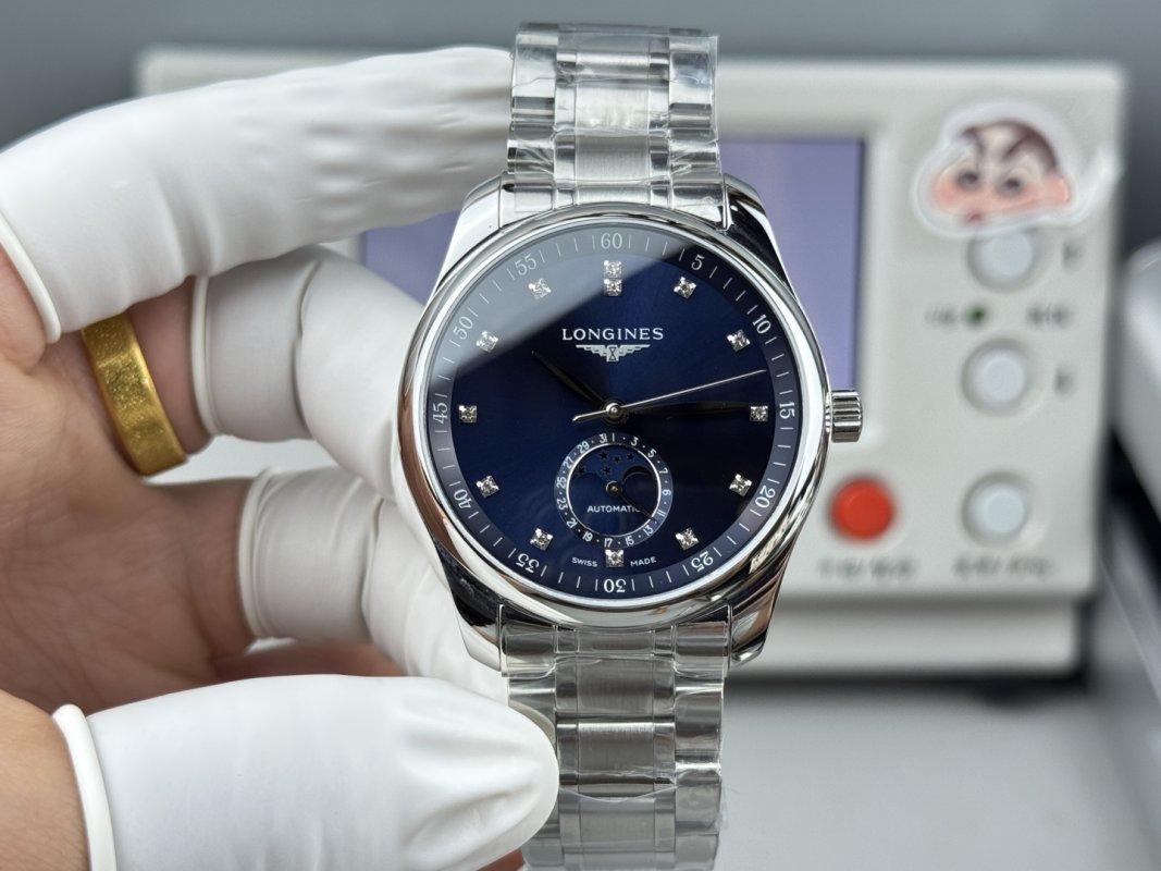 Longines Master Collection Moonphase 40mm Automatic Watch Silver