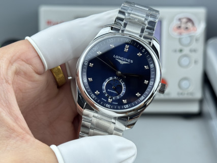 Longines Master Collection Moonphase 40mm Automatic Watch Silver view 3