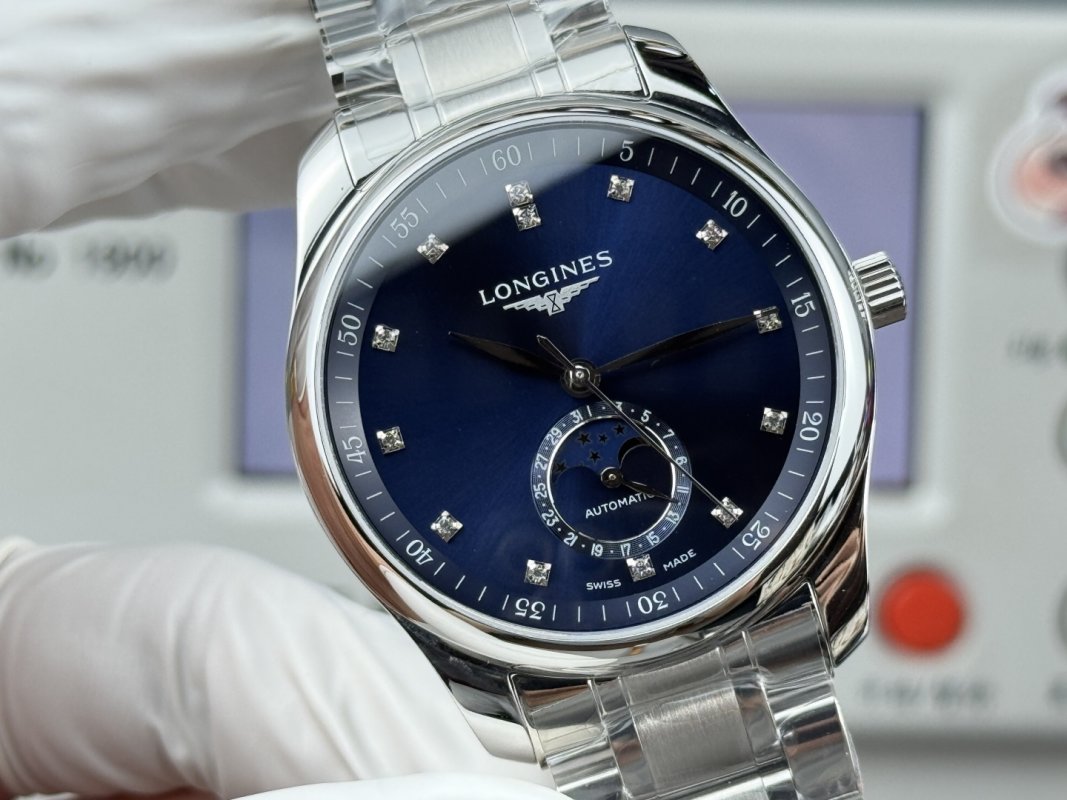 Longines Master Collection Moonphase 40mm Automatic Watch Silver view