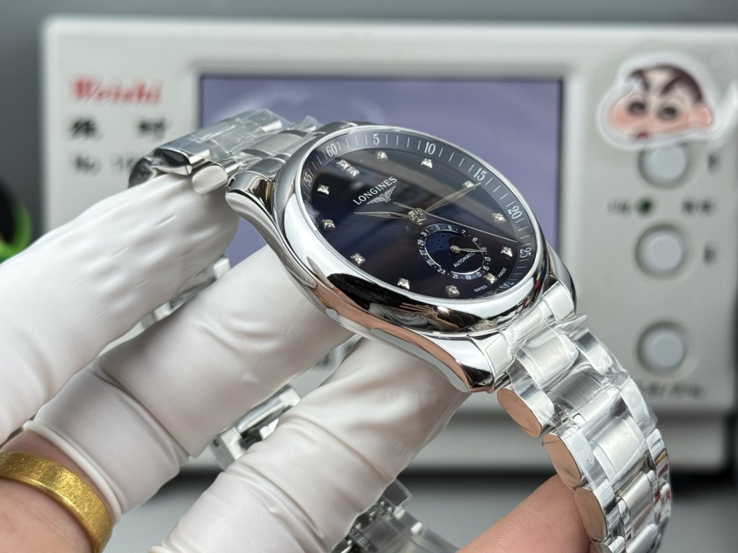 Longines Master Collection Moonphase 40mm Automatic Watch Silver view