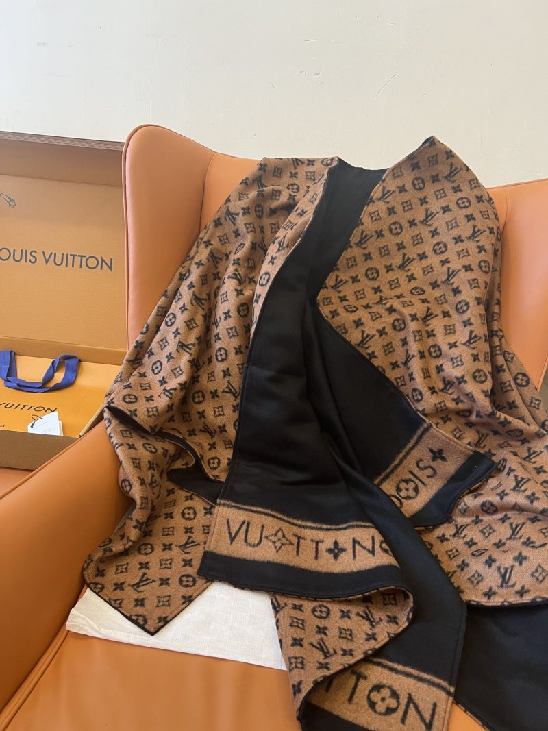 Louis Vuitton Monogram Cape Scarf - Deep Brown view