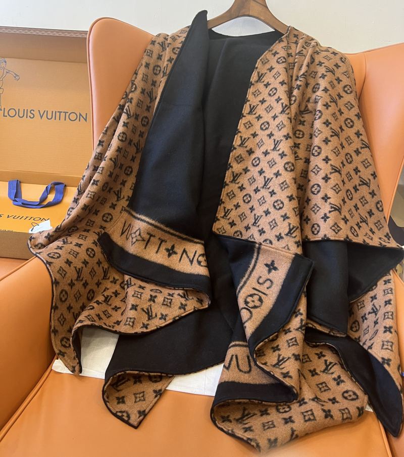 Louis Vuitton Monogram Cape Scarf - Deep Brown view