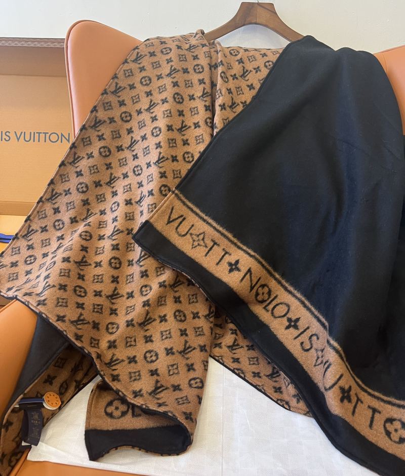Louis Vuitton Monogram Cape Scarf - Deep Brown view