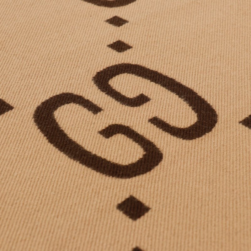 Gucci GG Monogram Wool Silk Scarf - Beige view