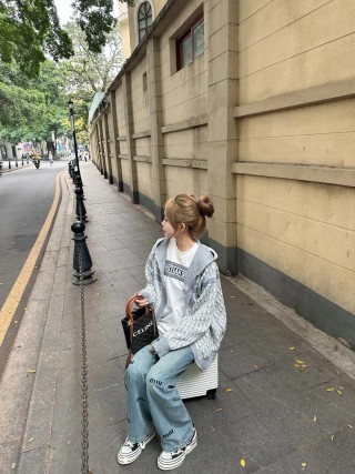 Celine White Logo Stripe Short Sleeve T-Shirt view 4