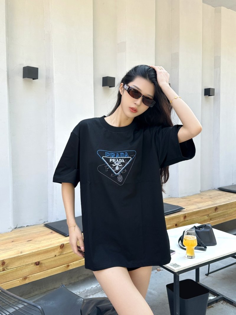 Prada Triangle Logo Black T-Shirt