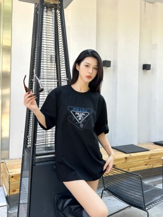 Prada Triangle Logo Black T-Shirt view 2