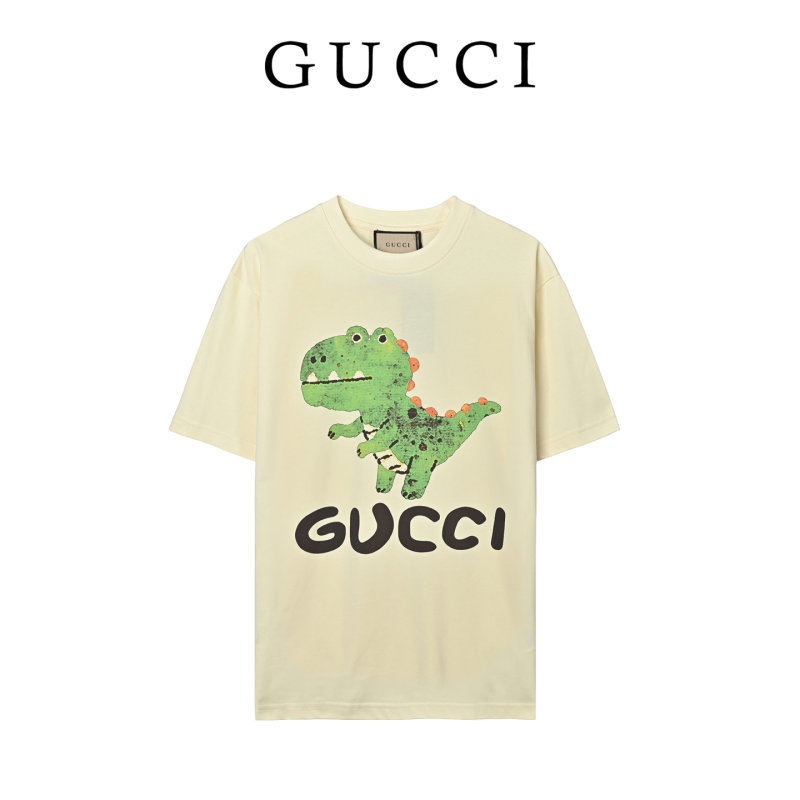 Gucci Dinosaur Print Cream T-Shirt view