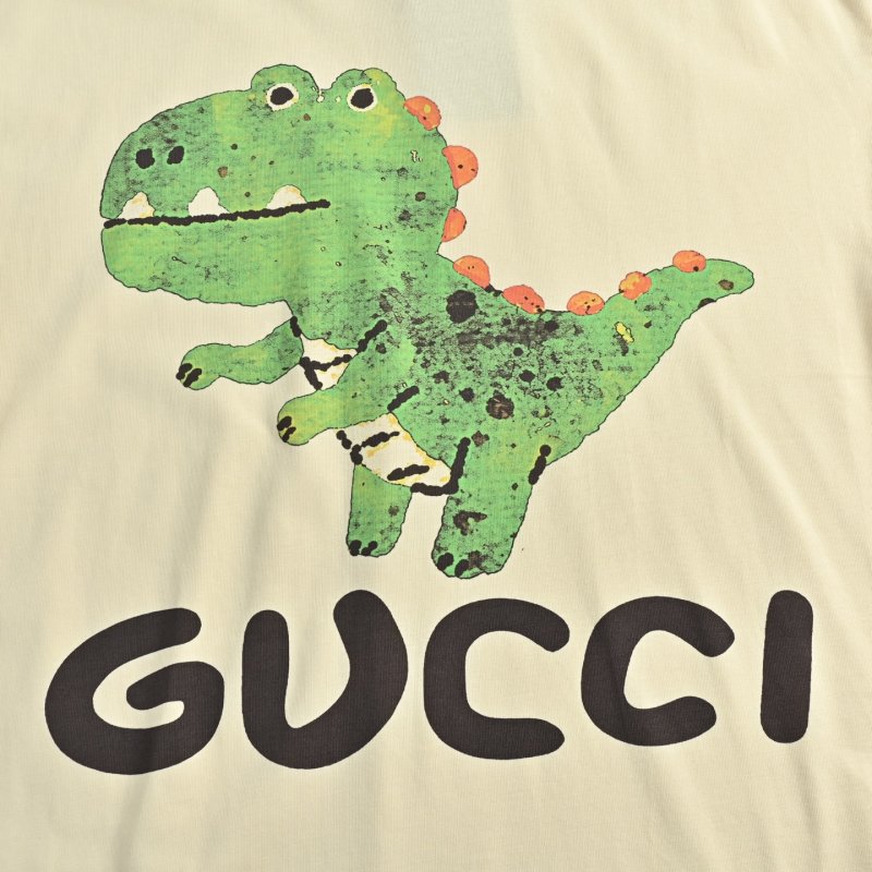 Gucci Dinosaur Print Cream T-Shirt view