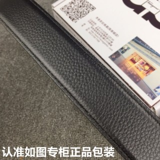 Salvatore Ferragamo Black Leather Belt with Metal Buckle view 8
