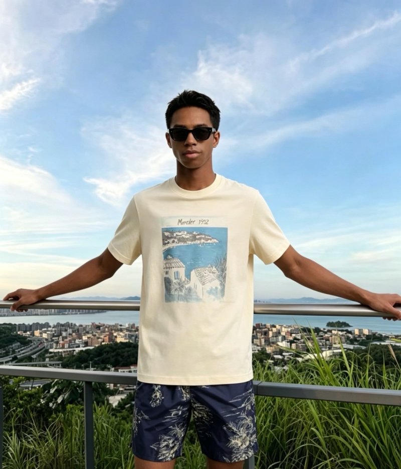Wanderlust 1992 Graphic Print Cream T-Shirt