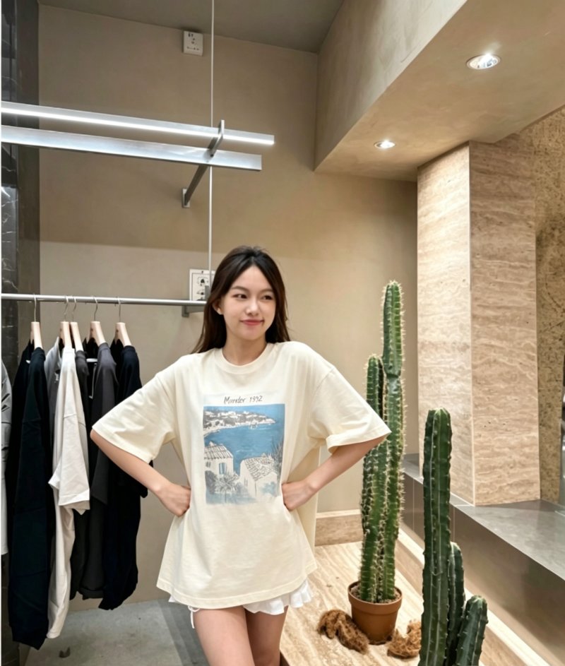 Wanderlust 1992 Graphic Print Cream T-Shirt view