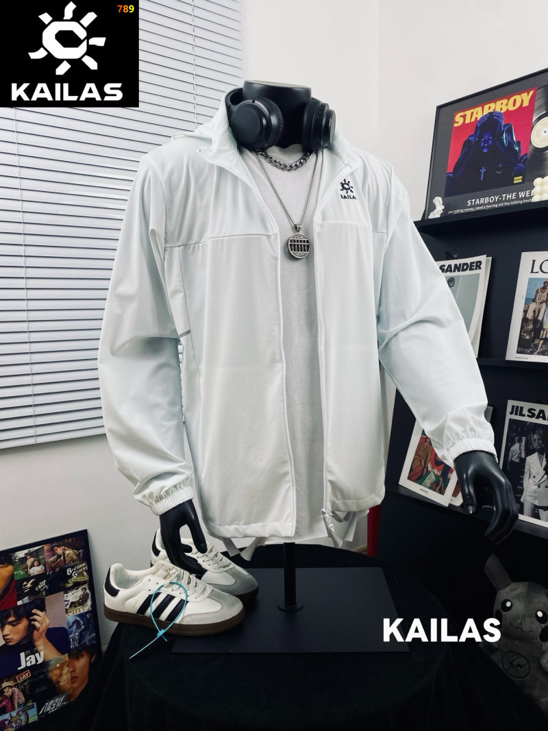 Kailas White Lightweight Windbreaker Jacket
