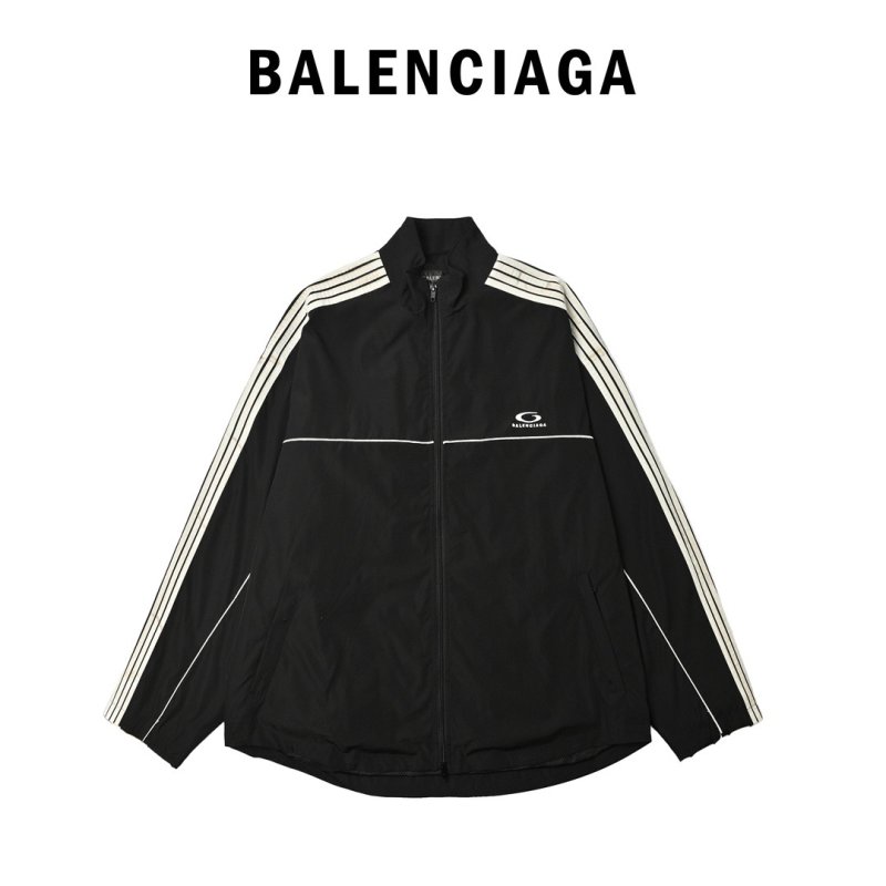 Oakley Black Track Jacket with White Stripe Detail view