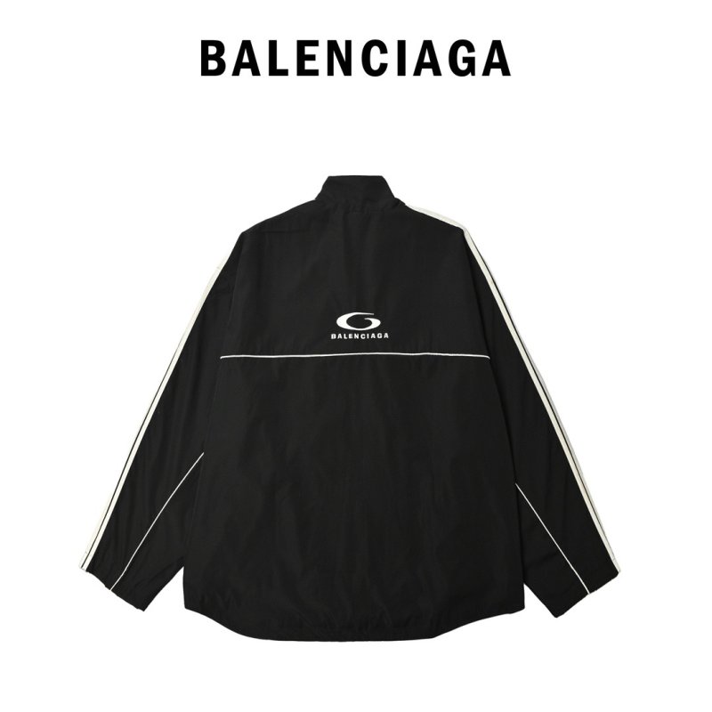 Oakley Black Track Jacket with White Stripe Detail view